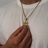 Traditional Gold Cross Pendant (Gold Vermeil) - Pendant - Men's Jewellery